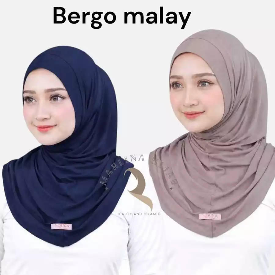 Marlina HIjab - Hijab Instan Bergo Malay Rayon Premium Size S By NOUKA Collection